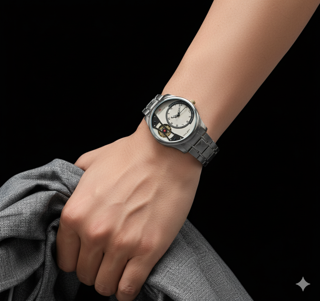 Stealth Gear Automatic Watch | Open-Heart Mechanical Men's Wristwatch